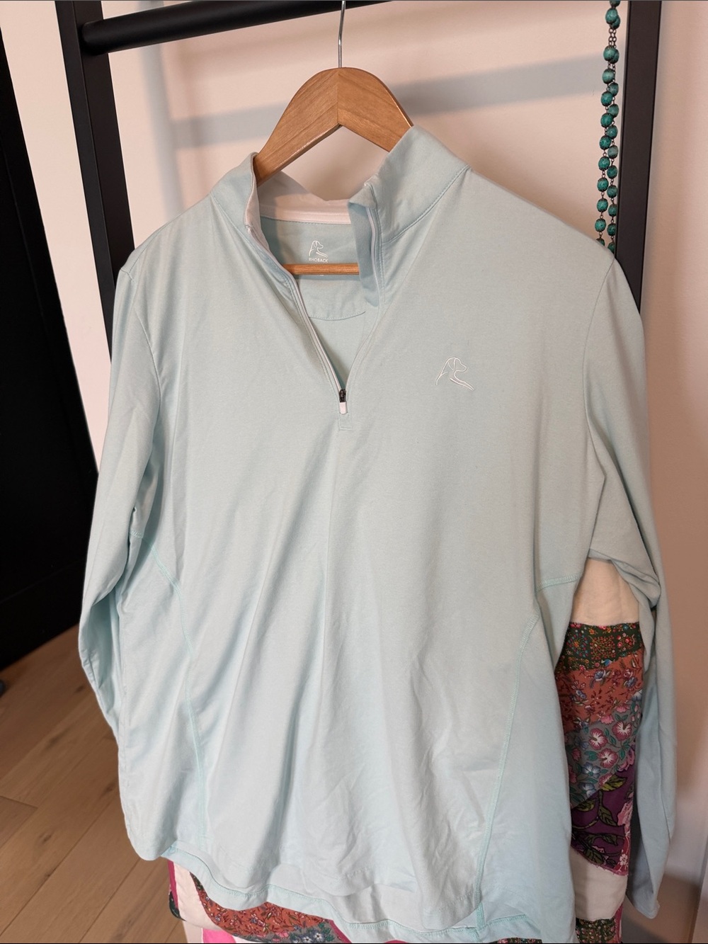 Rhoback Teal Crewneck Pullover